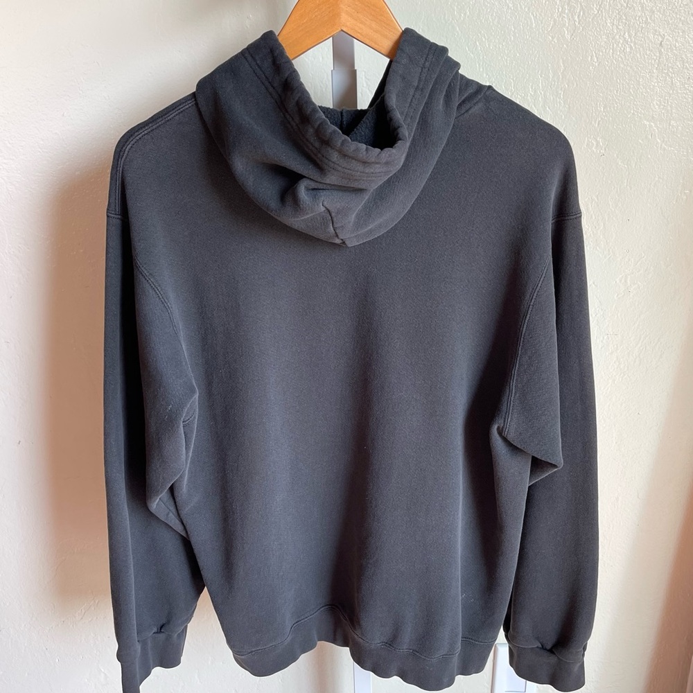 Vintage Nike Center Swoosh Black & White Sweatshirt Hoodie Size Large - Picture 2 of 11